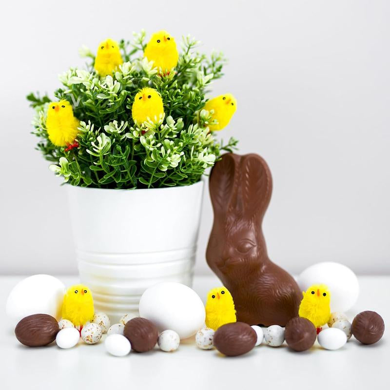 36Pcs Mini Chicks Easter Chenille Easter Chicks 1.26Inch Small Soft Fluffy Chick Stuffed Animal Cuddly Doll Gift Halloween Decor for Easter Party Supply, Yellow