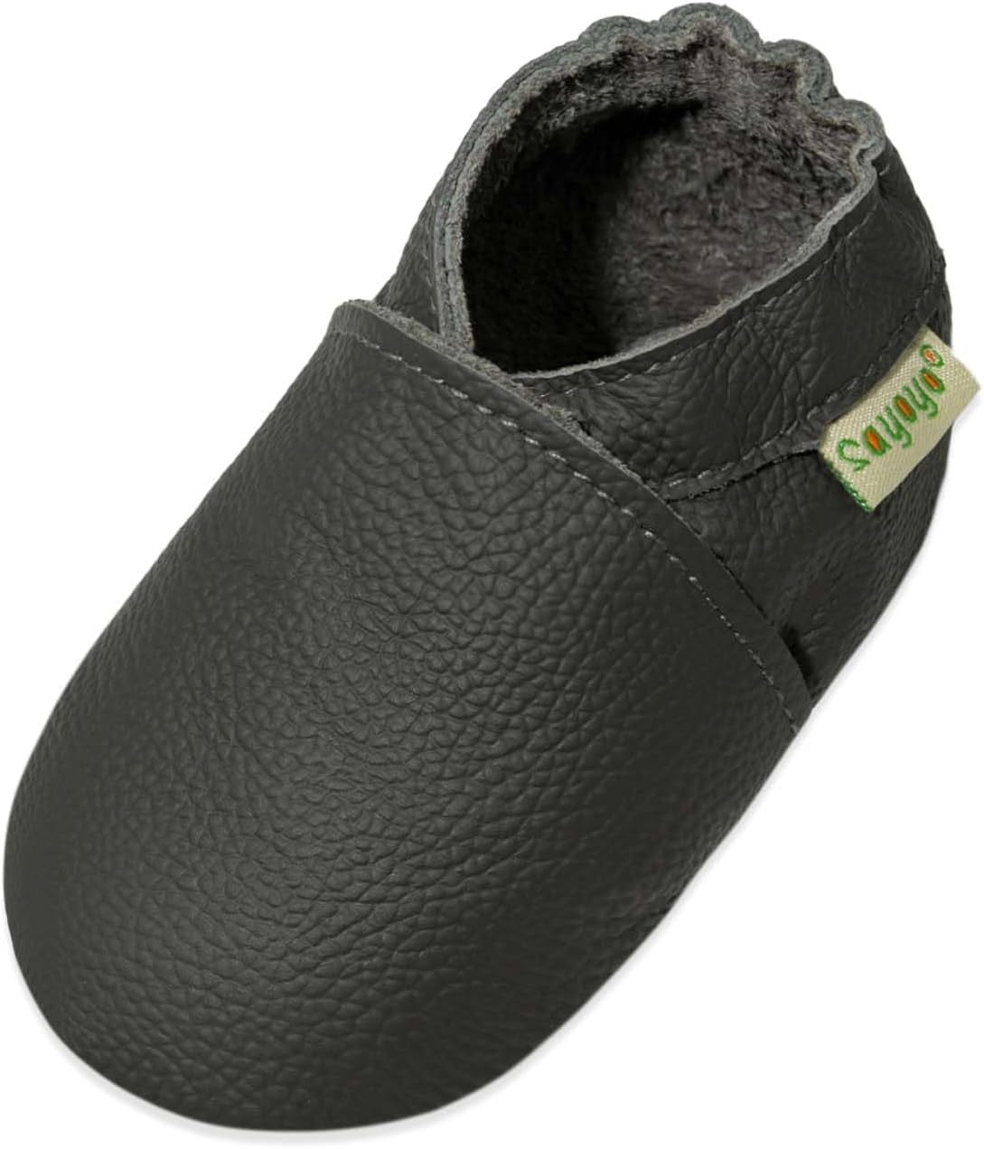 Baby First Walking Shoes Soft Sole Slip-Resistant Leather Slippers Toddler Slip-On Infant Moccasins for Girls/Boys