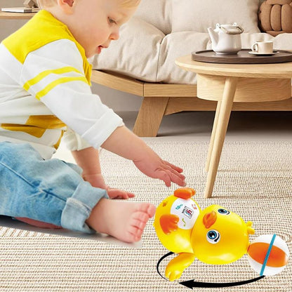 Electric Stunt Head Dancing Duck Toy with 360° Spinning, Colorful Lights & Music, Funny Interactive Toy for Kids