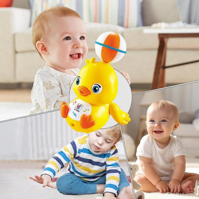 Electric Stunt Head Dancing Duck Toy with 360° Spinning, Colorful Lights & Music, Funny Interactive Toy for Kids