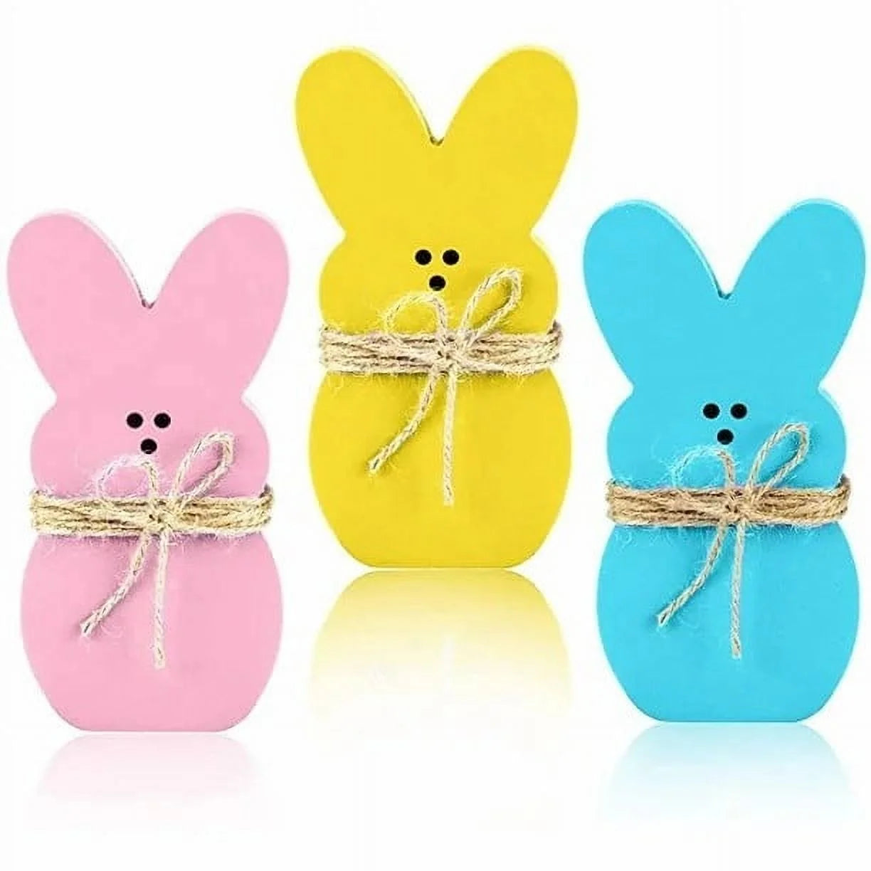 3Pcs Easter Decorations Bunny Tabletop Centerpieces-Indoor Easter Decoration for Spring Home Office Farmhouse Gift