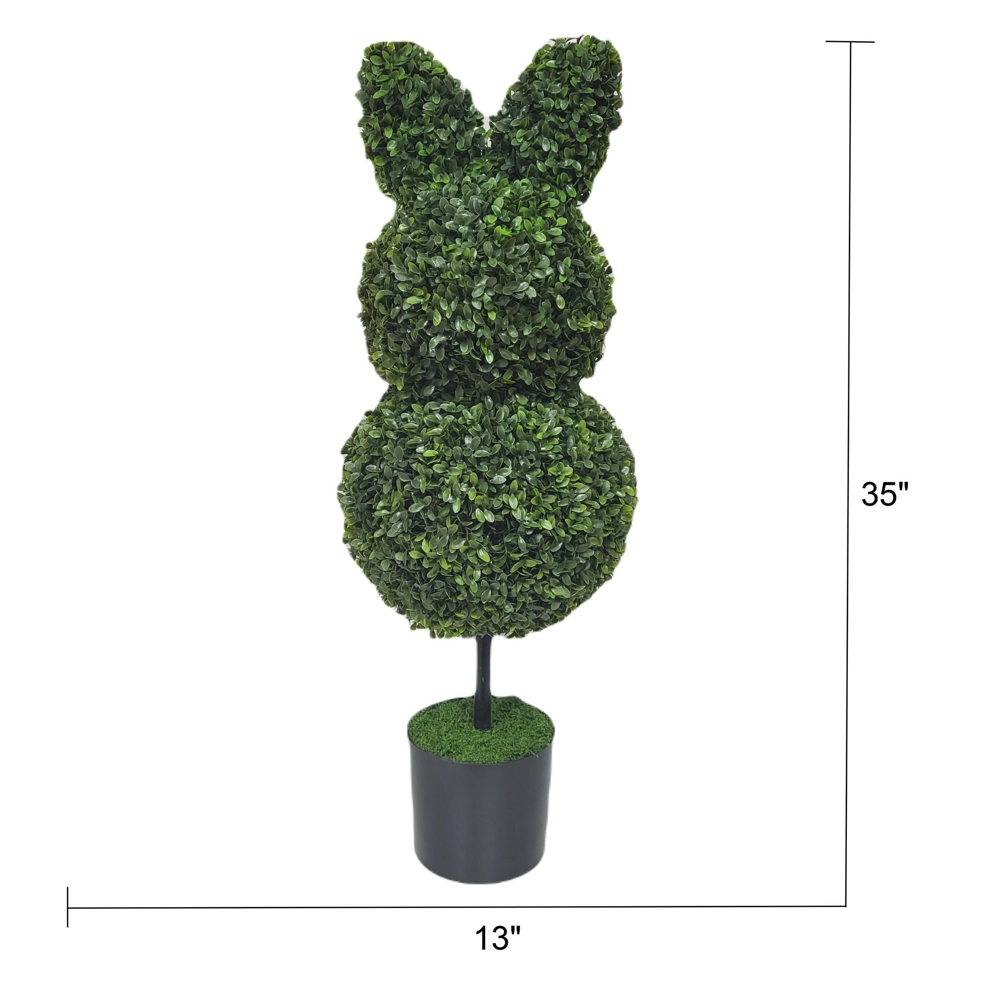 Boxwood Easter Bunny Topiary, Green, 35", by