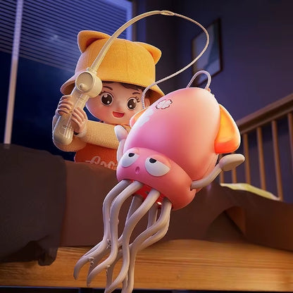 Electronic Dancing Squid Toys with Light&Music Funny Induction Lying Flat Squid Toddler Interactive Development Tummy Time Gifts