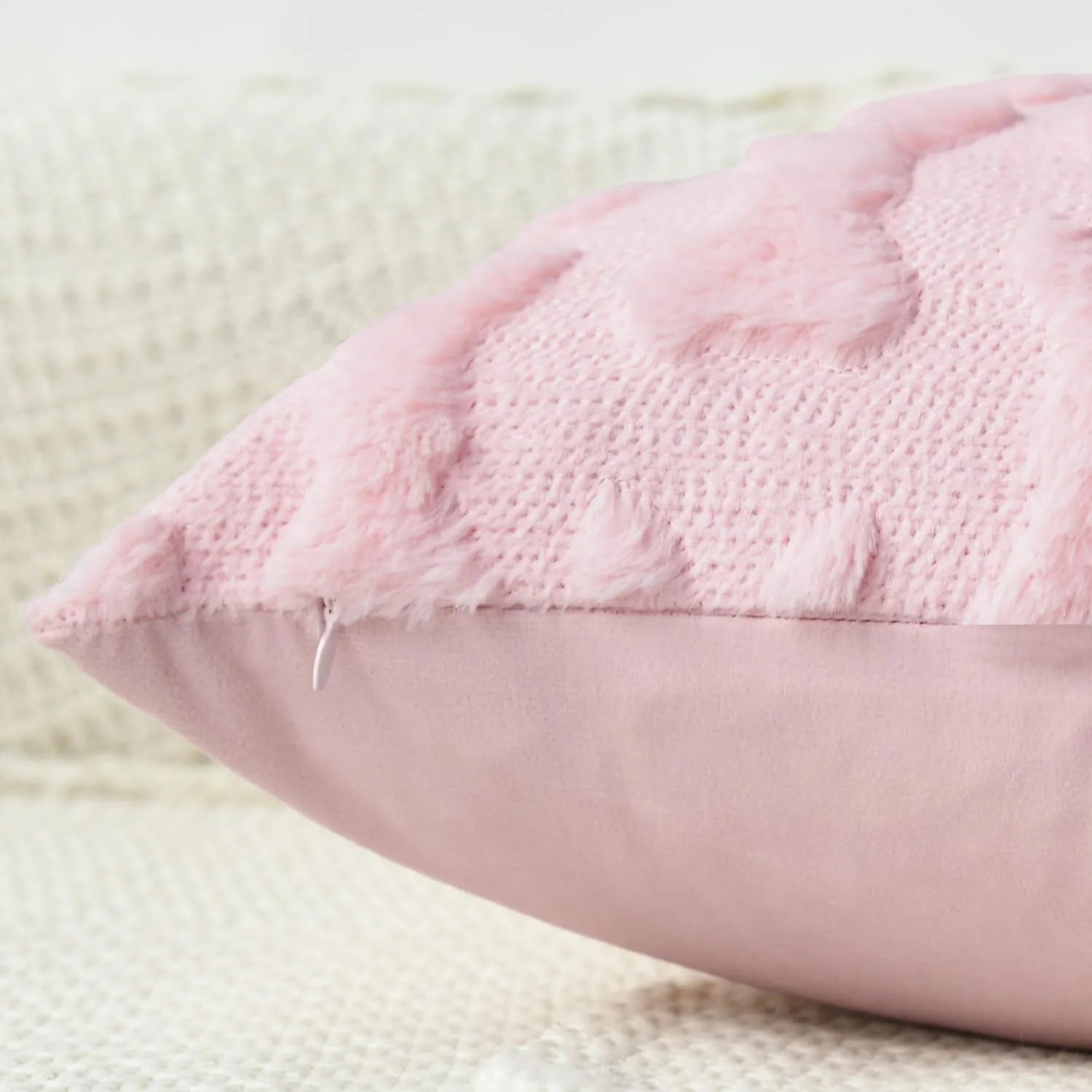 Easter Pillow Covers 18 X 18 Inch Pack of 2 Luxury Soft Bunny Rabbit Pattern Decorative Throw Pillowcases for Happy Easter Spring Holiday Decor Home Party Sofa Couch