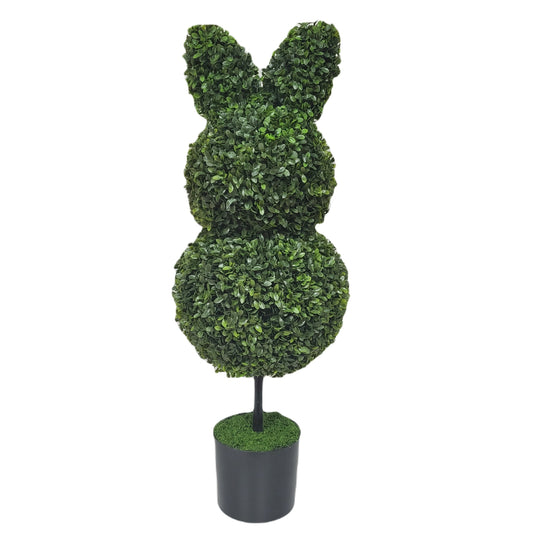 Boxwood Easter Bunny Topiary, Green, 35", by