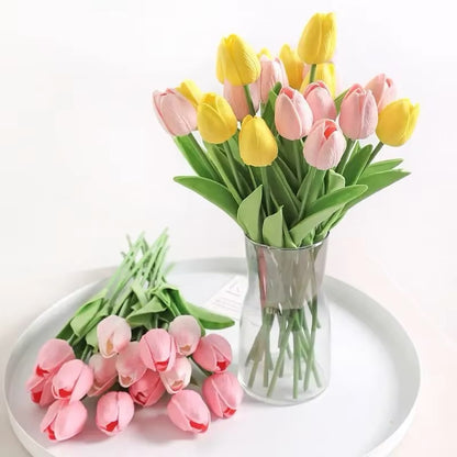 Tulip Artificial Bouquet Flower Wedding Outdoor Home Garden Bouquet Party Decorative Plant Valentine'S Day,Thanksgiving,Christma