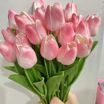 Tulip Artificial Bouquet Flower Wedding Outdoor Home Garden Bouquet Party Decorative Plant Valentine'S Day,Thanksgiving,Christma