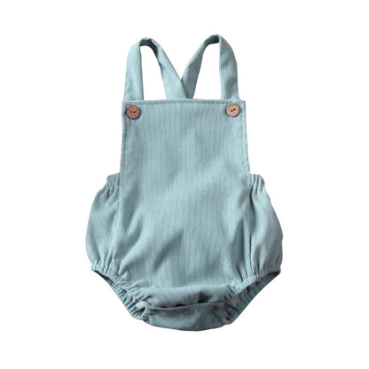 Baby Summer Clothing Newborn Infant Baby Boys Girls Romper Corduroy Sleeveless Backless Jumpsuit Outfits 0-24M