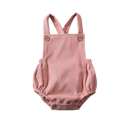 Baby Summer Clothing Newborn Infant Baby Boys Girls Romper Corduroy Sleeveless Backless Jumpsuit Outfits 0-24M