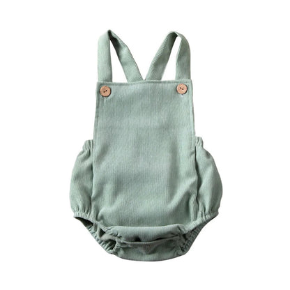 Baby Summer Clothing Newborn Infant Baby Boys Girls Romper Corduroy Sleeveless Backless Jumpsuit Outfits 0-24M