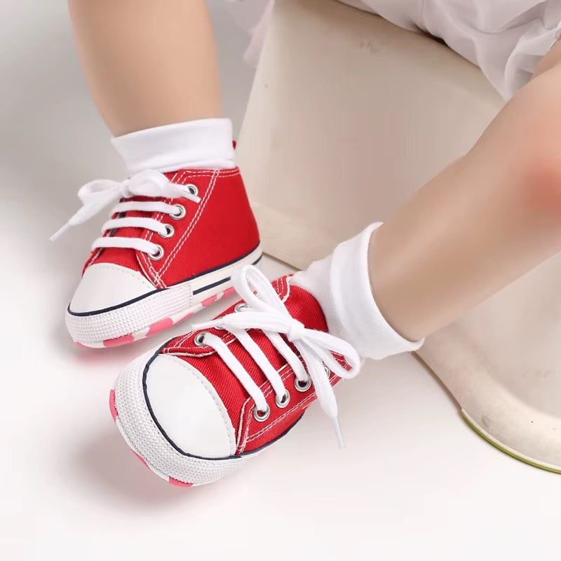 Baby Canvas Sneakers Baby Boys Girls Sports Shoes Infant First Walkers Toddler Soft Sole Anti-Slip Baby Shoes