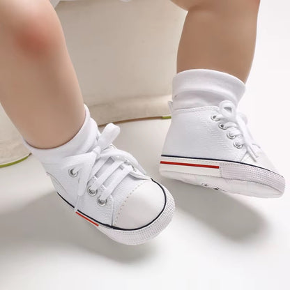 Baby Canvas Sneakers Baby Boys Girls Sports Shoes Infant First Walkers Toddler Soft Sole Anti-Slip Baby Shoes