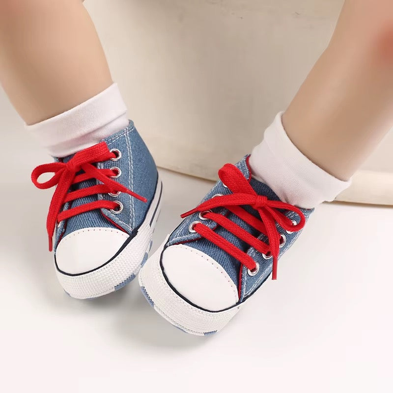 Baby Canvas Sneakers Baby Boys Girls Sports Shoes Infant First Walkers Toddler Soft Sole Anti-Slip Baby Shoes