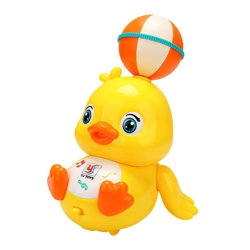 Electric Stunt Head Dancing Duck Toy with 360° Spinning, Colorful Lights & Music, Funny Interactive Toy for Kids