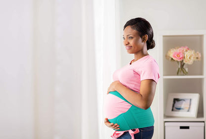 Belly Bands for Pregnant Women, Pregnancy Belly Support Band - Maternity Belt for Back Pain. Adjustable/Breathable Belly Support for Pregnancy. (Dark Mint/Xl)
