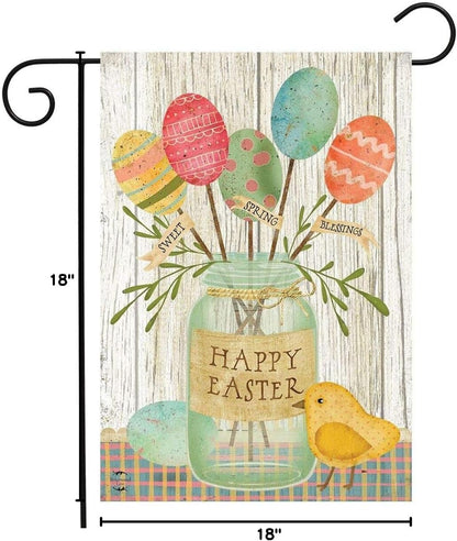 Easter Garden Flag featuring Spring Egg Bouquet Design
